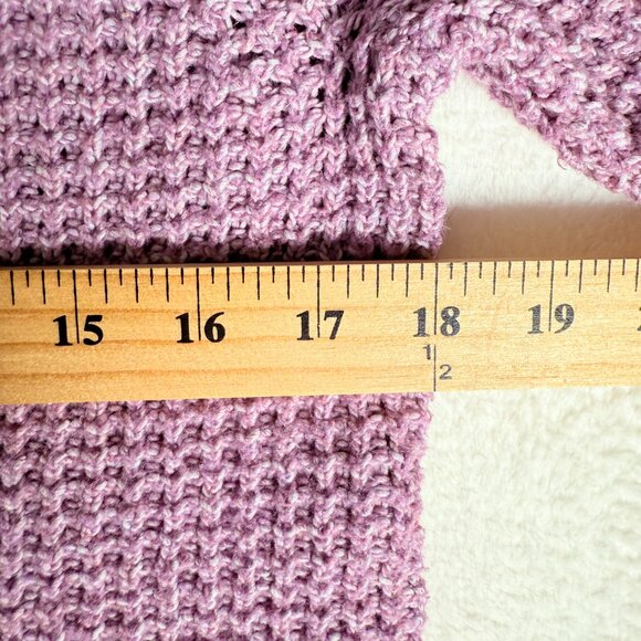 AMERICAN EAGLE Mock Neck Purple Cropped Pullover Sweater Women's Size XS Y2k - Picture 7 of 7